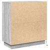 vidaXL LED Sideboard Grey Sonoma 71 x 34.5 x 75 cm Engineered Wood