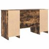 vidaXL Desk with Drawer Smoked oak 140 x 49 x 76 cm Engineered wood