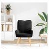 vidaXL Armchair Black 63 x 67 x 94 cm Sherpa Fabric