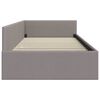 vidaXL Corner Bed Frame with Headboard Taupe 90 cm x 200 cm Velvet