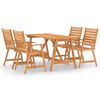 vidaXL 5 Piece Garden Dining Set Solid Acacia Wood