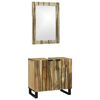 vidaXL Bathroom Cabinet Set 2 pcs Natural Solid Mango Wood