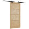 vidaXL Sliding Door 93 x 202 cm Engineered Wood Natural and Black