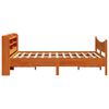 vidaXL Bed Frame with Headboard Wax Brown 150x200 cm King Size Solid Wood Pine