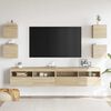 vidaXL Wall Mounted TV Cabinets 4 pcs Sonoma Oak 30.5x30x30 cm