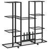 vidaXL Flower Stand with Wheels 94.5x24.5x91.5 cm Black Iron