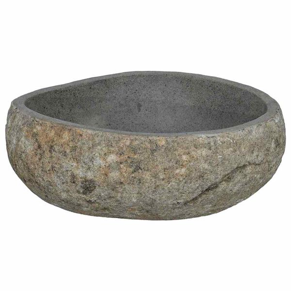 vidaXL Basin Light grey (38-45) x (30-35) x 15 cm River stone