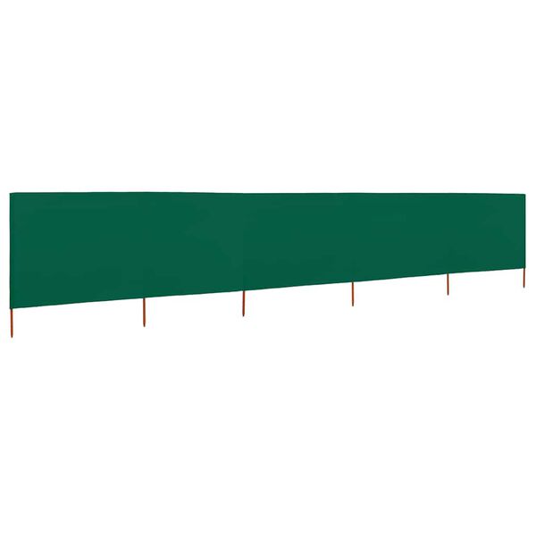 vidaXL 5-panel Wind Screen Fabric 600x80 cm Green