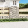 vidaXL Arched Gabion Basket 150x50x200/220 cm Galvanised Iron