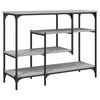 vidaXL Console Table with Shelves Grey Sonoma 100x35x75 cm