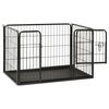 vidaXL Puppy Playpen Steel 91.5x59x61 cm