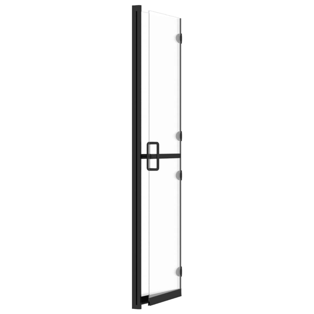 vidaXL Foldable Walk-in Shower Wall Transparent ESG Glass 110x190 cm