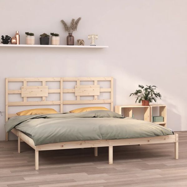 vidaXL Bed Frame without Mattress 200x200 cm Solid Wood