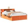 vidaXL Bed Frame without Mattress Wax Brown 140x190 cm Solid Wood Pine