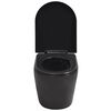 vidaXL Wall Hung Toilet with Concealed Cistern Ceramic Black