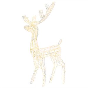vidaXL Acrylic Reindeer Christmas Decoration 140 LEDs 120cm Warm White