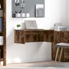 vidaXL Wall-Mounted Desk Smoked Oak 80 x 45 x 30 cm Engineered Wood