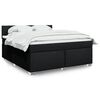 vidaXL Box Spring Bed with Mattress Black 180x200 cm Fabric