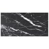 vidaXL Table Top Black 100x50 cm 6mm Tempered Glass with Marble Design