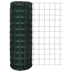 vidaXL Euro Fence Steel 25x1.2 m Green