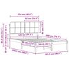 vidaXL Bed Frame with Upholstered Headboard Taupe 120 x 200 cm