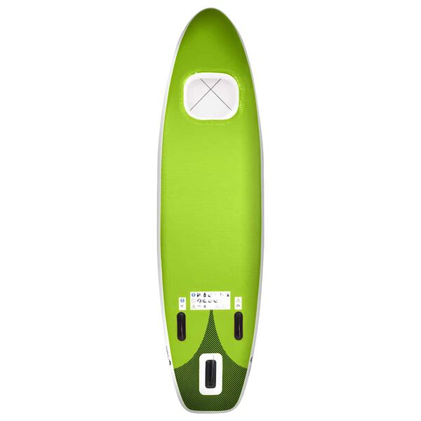 vidaXL Inflatable Stand Up Paddle Board Set Green 300x76x10 cm