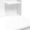 vidaXL Dressing Table with LED Lights High Gloss White 96x40x142 cm