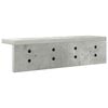 vidaXL Wall-Mounted Coat Rack Concrete Grey 40 x 10.5 x 10.5 cm