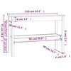 vidaXL Console Table White 110x40x75 cm Solid Wood Pine