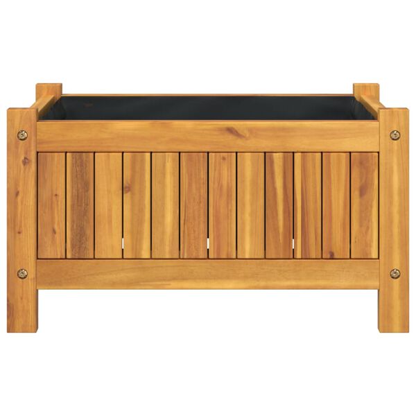 vidaXL Garden Planter with Liner 54x31x30 cm Solid Wood Acacia