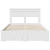 vidaXL Bed Frame with Headboard White 160 x 200 cm Engineered Wood