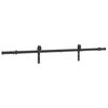 vidaXL Sliding Door Hardware Kit 200 cm Steel Black
