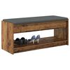 vidaXL Hall Bench Old Wood 103 x 38 x 45 cm Engineered Wood and Fabric
