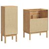 vidaXL Bathroom Furniture Set FLORO 2 pcs Wax Brown Solid Pine Wood