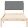 vidaXL Bed Frame with Upholstered Headboard Light Grey 75 x 190 cm