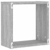 vidaXL Wall Cube Shelves 4 pcs Grey Sonoma 30x15x30 cm