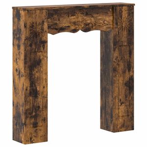 vidaXL Fireplace Surround Smoked Oak 102 x 20 x 102 cm Engineered Wood