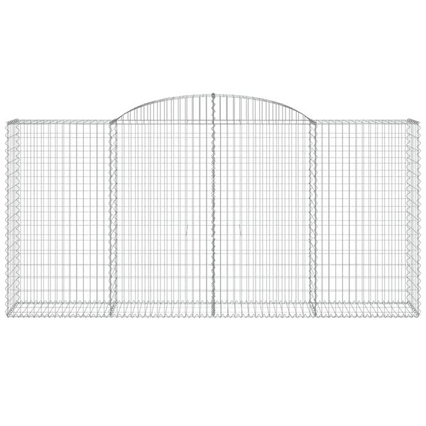 vidaXL Arched Gabion Baskets 6 pcs 300x50x140/160 cm Galvanised Iron
