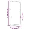 vidaXL Wall Mirror with LED Lights 50x100 cm Glass Rectangle
