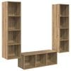 vidaXL TV Cabinet Set 3 pcs Artisan Oak Engineered Wood