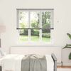 vidaXL Window Blind with Curtains Manual Silver Aluminium