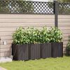 vidaXL Garden Planter 4 pcs Brown Plastic