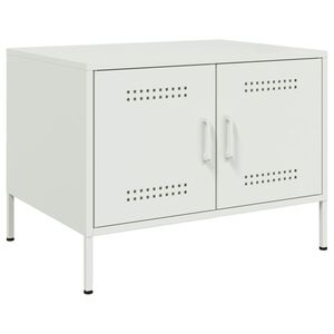 vidaXL Coffee Table White 68x50x50.5 cm Steel