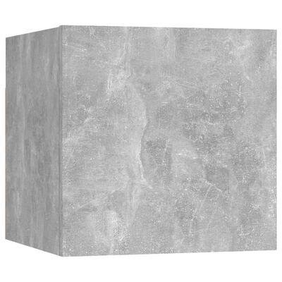 vidaXL Wall Mounted TV Cabinets 2 pcs Concrete Grey 30.5x30x30 cm