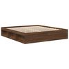 vidaXL Bed Frame without Mattress Brown Oak 200x200 cm