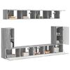 vidaXL TV Cabinet Set Wall-mounted 5 pcs Grey Sonoma Engineered Wood