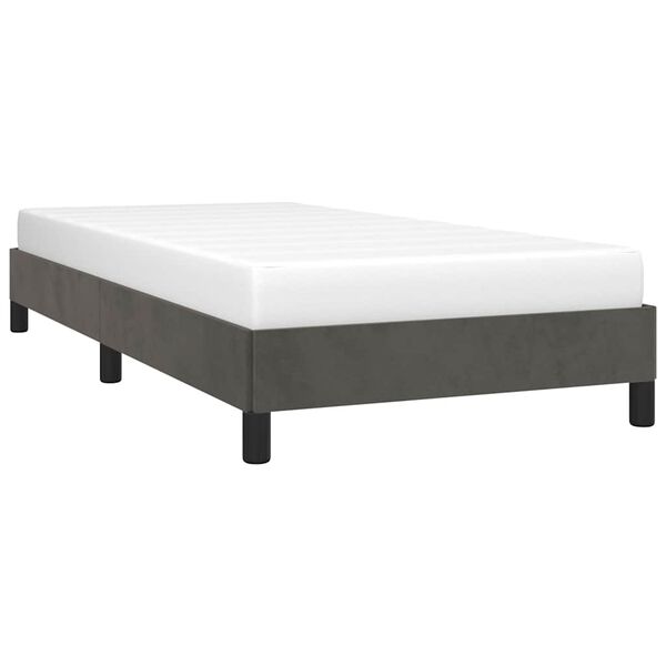 vidaXL Bed Frame without Mattress Dark Grey 90x190 cm Single Single Velvet