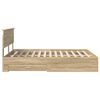 vidaXL Bed Frame with Drawer Sonoma Oak 140 x 190 cm Engineered Wood
