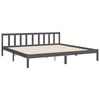 vidaXL Bed Frame without Mattress Grey 200x200 cm Solid Wood Pine