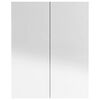 vidaXL Bathroom Mirror Cabinet 60x15x75 cm MDF Shining Grey